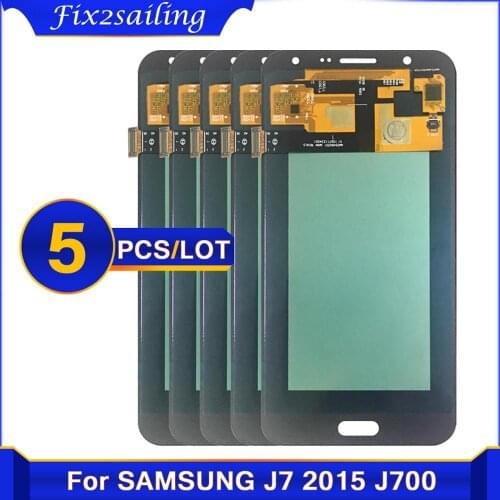 5PCS Original 5.5" OLED LCD for SAMSUNG Galaxy J7 2015 Display J700 Touch Screen for SAMSUNG J7 2015 J700 J700F J700M J700H