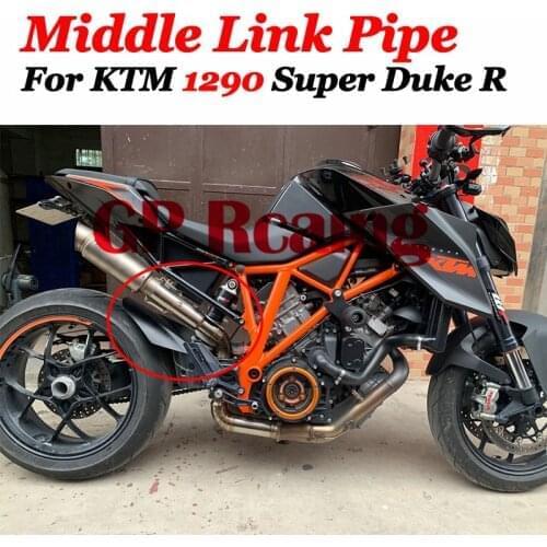 60.5mm Inlet Slip On For 1290 Super Duke R Motorcycle Exhaust Muffler Middle Pipe Modifed Middle Link Connect Bend Tube pipe
