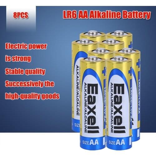 8pc 1.5V LR6 AA Alkaline Battery Original maxell For Electric toothbrush Toy Flashlight Mouse clock Dry Primary Battery