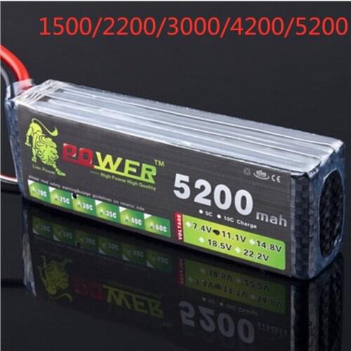 LION POWER lipo 3s 1500mAh 2200mah 2800mah 3300mah 4200mah 5200mah 11.1v lipo battery For RC helicopter car boat 3s battery