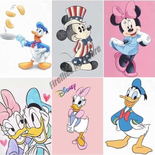 Diamond Painting Disney Cartoon Donald Duck Snow White Full Square/Round Diamond Mosaic Home Decoration Gift Embroidery