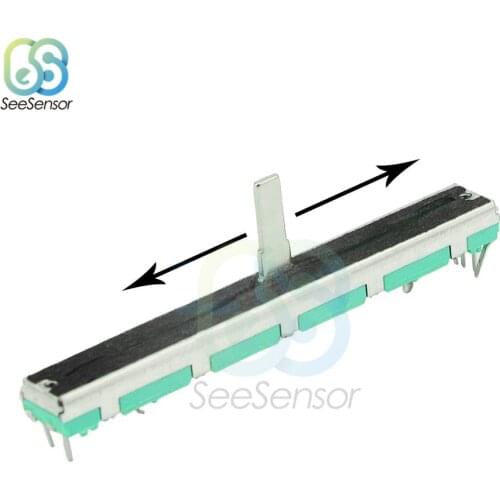 B103 B10K Ohm Potentiometer Mixer Fader 10K 75mm SC6080GH Slide Adjustment Double Rotary Carbon Film Resistor