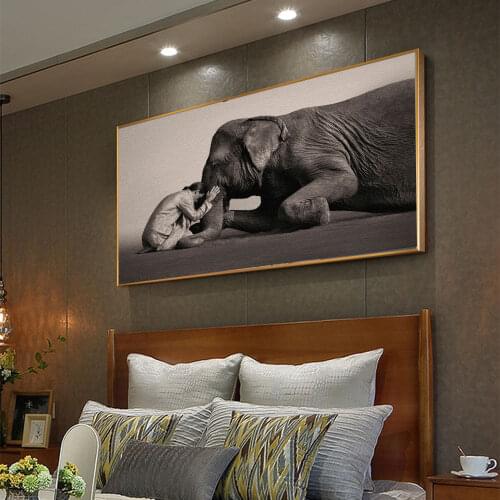 DDHH Buddha Modern Canvas Painting Nordic Poster Prints Zen Elephant Religion Art Wall Picture For Living Room print Home Decor