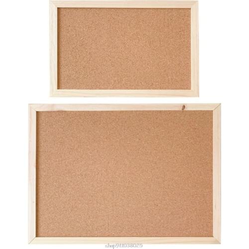 Cork Wood Wall Hanging Message Bulletin Board Frame Notice Note Memo Board for Home Office Shop School F24 21 Dropship