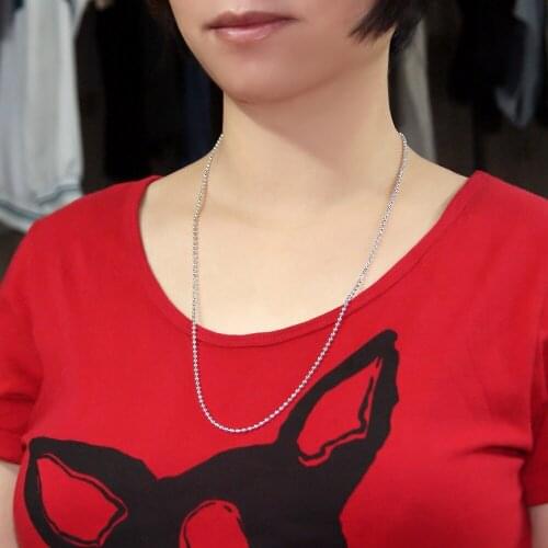 Fashion Authentic 100% 925 Sterling Silver Necklace M Clasps Women Pendant Simple Designs Bead Chain 18-24 Inch Jewelry