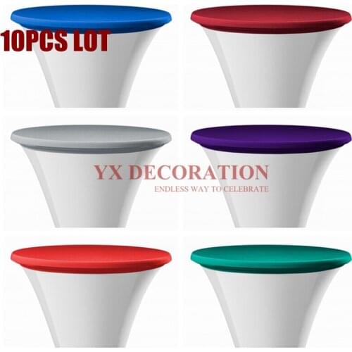 Elegant Lycra Spandex Table Topper Stretch Tablecloth Cover For Banquet Wedding Event Decoration