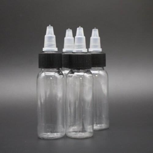 1pcs Tattoo Pigment Ink Bottles Twist Cap Empty Plastic Transparent Permanent Makeup Paint Tool 30ml 60ml