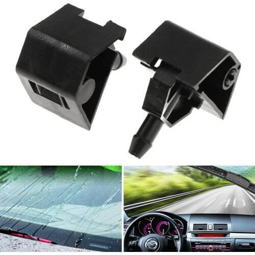2x Front Windshield Wiper Washer Jet Nozzle Water Spray Nozzle For Nissan QASHQAI I MK1 2006-2014 Water Spray Jet Nozzle Plastic