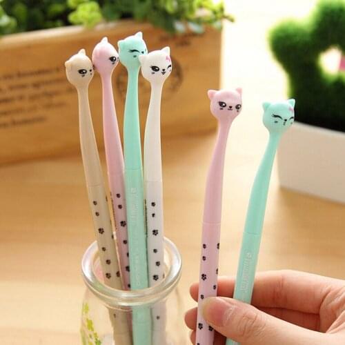 Cartoon Cat Gel Pen School Supplies Material Creative Gift