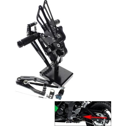 CNC Aluminum Motorcycle Rear Adjustable Rear Sets Set Footrests For Yamaha FZ09 MT09 MT 09 MT-09 2013 2015 2016