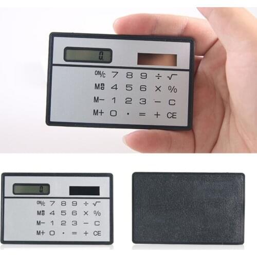 1PC Mini Solar Calculator Function Credit Card Calculadora Pocket Calculator Novelty Small Slim Man Woman Gifts