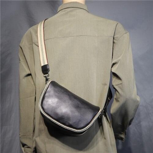 Mens Vintage Small Leather Hobos Bag Male Fashion Pu Leather Designer Retro Crossbody Shoulder Sling Bags Cross Body Mens 2021