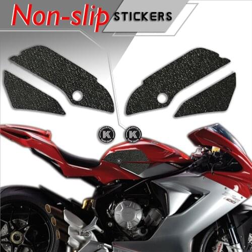 Motorcycle Non-slip Sticker Grips Protector Sticker Decal Gas Knee Grip Tank Traction Pad decals For MV AGUSTA 13-18 F3 675