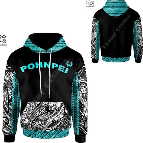 NewFashion Island Country Flag Pohnpei Polynesian Culture Retro Tattoo Tracksuit Men/Women Pullover Harajuku 3DPrint Hoodies A15