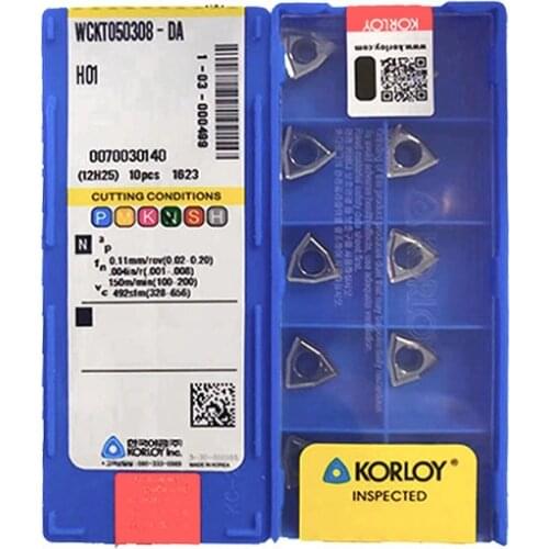 Original Carbide Insert CNC WCKT03/04/05/06/08-DA H01 Fine Grinding Blade for Processing Aluminum Alloy