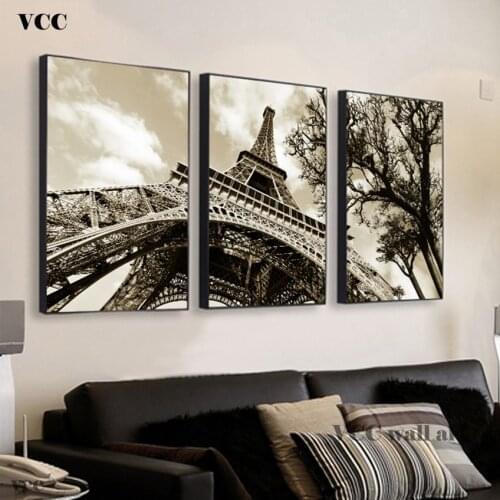 Paris Eiffel Tower Painting Canvas Picture,Oil Painting,Wall Art Canvas Painting Poster,Wall Pictures For Living Room,Wall Decor