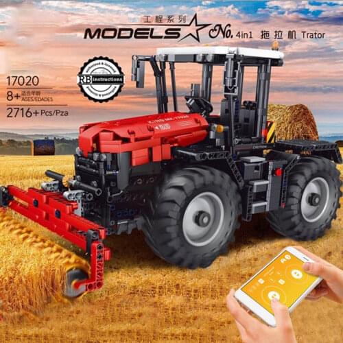 MOULD KING Electric Series The RC Tractor Fastrac 4000er Truck Set Building Blocks Bricks Kids Educational Toys Christmas Gifts