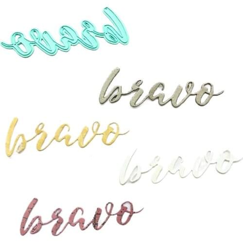 Salina Studio Journal Cardmaking Kits Word Brave Mint Metal Die Cutter Paper Craft 2021 New Arrivals Scrapbooking for Dies