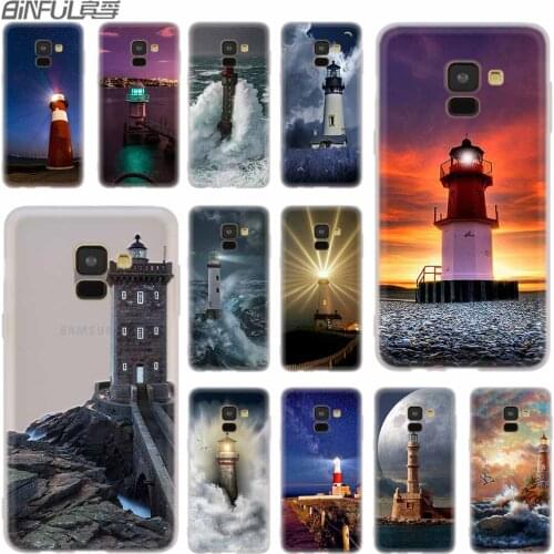 Cover Silicone case For Samsung Galaxy A6 A8 A9 A7 A5 A3 Plus 2018 2017 2016 2015 A71 Star night Lighthouse