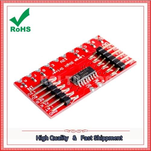 TPIC6C596 8-bit shift register 7segment displays 7-segment digital tube board