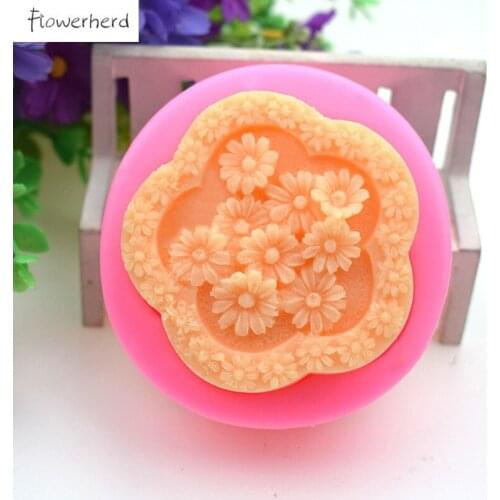 Flower Daisy Silicone Mold DIY Cake Mould Handmade Chocolate Fondant Candle Soap Molds for Soap Making Supplies