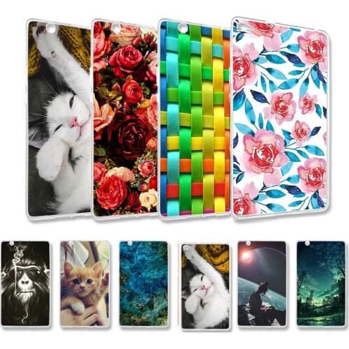 Protective Tablet Case For Huawei M3 8.4 MediaPad M3 8.4 BTV-W09 BTV-DL09 8.4" inch Painted TPU Silicone Sheckproof Tablet Pouch