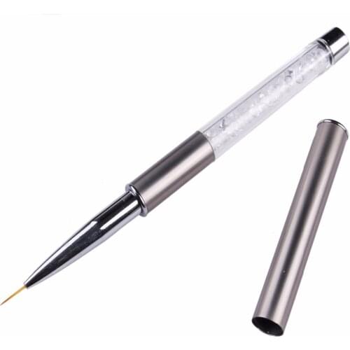 1 Pcs Professional 10mm Nail Art Liner Brush UV Gel Polish Dotting Painting Pens Tools Pinceau Acrylique Ongle Nailart Pinsel
