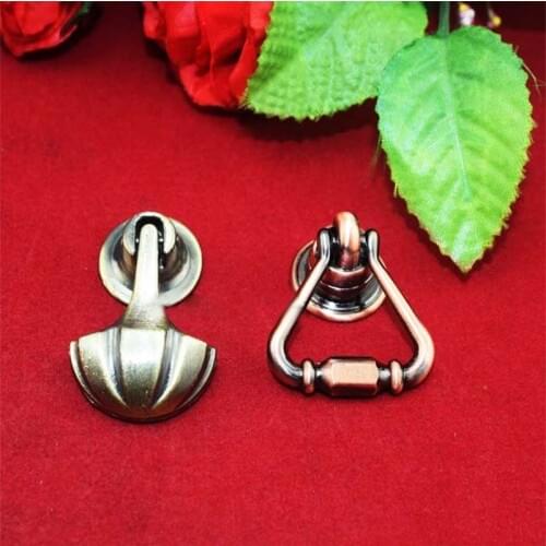 10pcs Antique Drawing Drawer Handle Znic Alloy Wardrobe Cabinet Drawer Handle Knobs Trim Pull ring Home Decor
