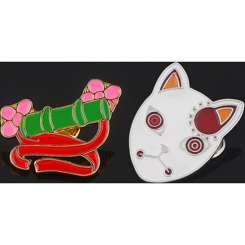 Anime Demon Slayer Pin Brooch Kimetsu no Yaiba Metal Enamel Pin Lapel Pins Badges for Clothes Bag Shirt Hat Decorative Jewelry