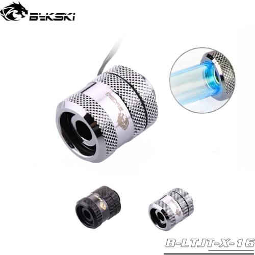 BYKSKI G 1/4" Hard Tube Fitting RBW OD16mm +ID12mm Light Hand A-RGB Compression Fitting Sync Motherboard Support Acrylic Tube