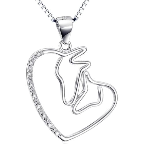 925 Sterling Silver Necklace lover Heart Pendant with18inch silver box chain choker best jewelry gift for lover 2016 new year