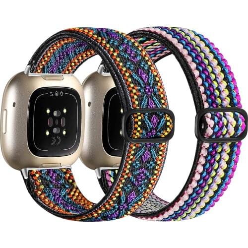 Essidi Elastic Fabric Watch Band For Fitbit Versa 1 2 Versa Lite Wrist Strap Correa For Fitbit Versa 3 Sense Bracelet Loop Parts