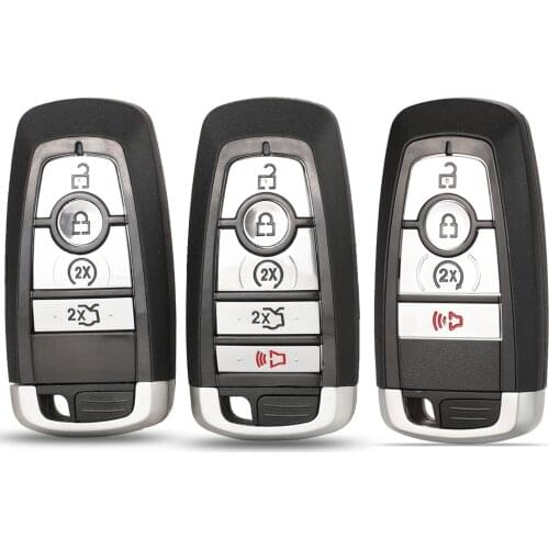 Kutery Remote Car Key Shell For Ford Fusion Mustang Explorer F-150 F-250 F-350 4/5Buttons With Uncut Blade Cover Case