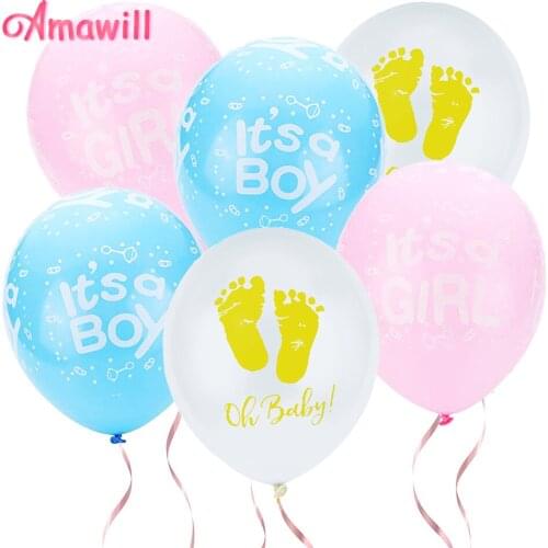 Amawill 10pcs Oh Bay Latex Balloons Its A Boy/girl Air Balloon Baby Shower Boy/girl Wedding Birthday Party Decoration Kids 8D