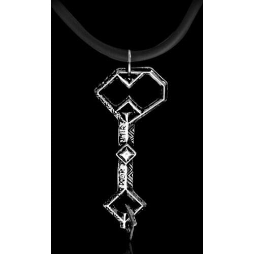 Fashion Movie Jewelry Necklace LORD OF LOTR Key To EREBOR Thorin Oakenshield Pendant Necklace Men Women Best Gift