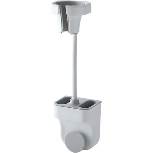 Fashion Shower Holder Punch Free Space-saving Wall Mounted Strong Stickiness Plastic Hair Dryer Stand Holder for Bathroom