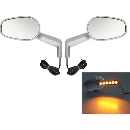 Motorcycle Rear View Mirrors & LED Front Turn Signals For Harley VROD VRSCF 09-17