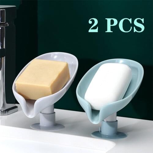Soap dish Leaf Soap Box Leaf Shaped Soap Holder Shower Soap Holder Dish Storage Plate Tray Bathroom Supplies Soap container