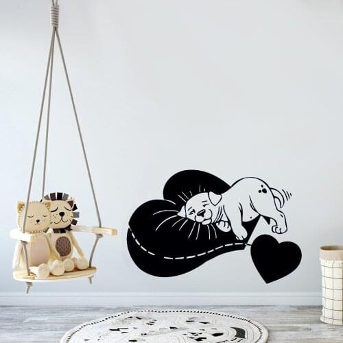 Cute Dog Wall Decal Pet Shop Window Wall Waterproof Decor Animal Puppy Vinyl Wall Stickers Bedroom Decoration Accessories Z177