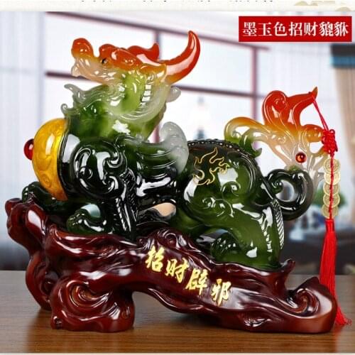 Ornament 2021 Home store Company talisman Bring wealth money GOOD LUCK ZHAO CAI MALE Dragon PI XIU FENG SHUI talisman Statue