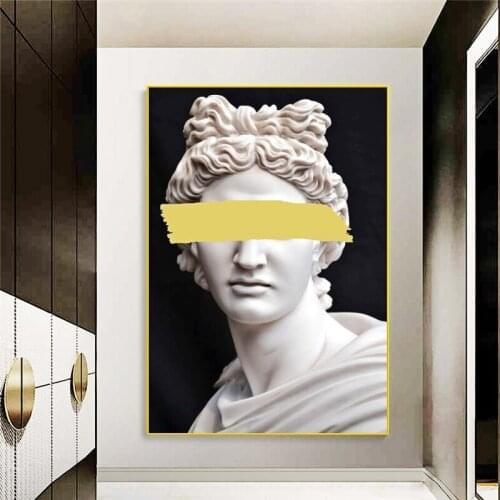Vaporwave Sculpture Of Apollo Canvas Art Posters Graffiti Art Canvas Paintings On the Wall Art Cover Face Art Of Apollo Pictures