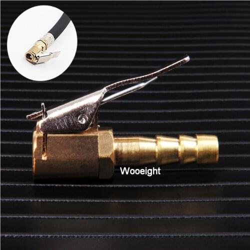 1PC 8mm Car Auto Brass Wheel Tire Air Chuck Inflator Pump Valve Clip Clamp Connector Adapter Tire Valve Inflator Chuck Lengthen