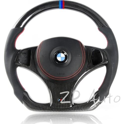 For BMW E83 Carbon Fiber and Perforated Leather Steering Wheel with Customized Trim