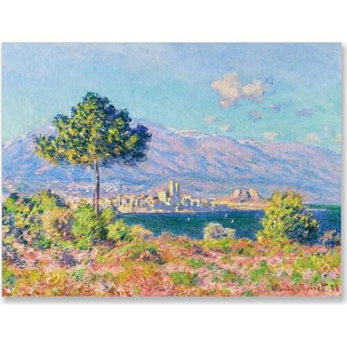 Landscape Wall Art Flower Quotes Canvas Painting Nordic Posters Prints Wall Pictures Living Room Decor View of Antibes Monet