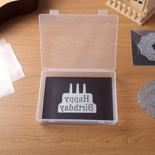 Clear Storage Case Stencil Album Stamp Crafts Plastic Seal Bag Storaging Cutting Dies Holders for Cutting Dies