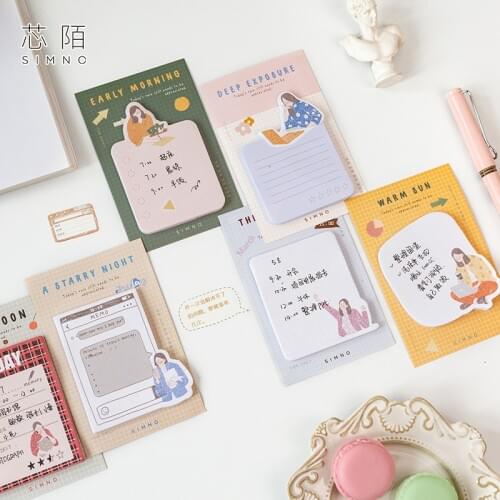 Workplace Nobles Series Self-Adhesive N Times Memo Pad Sticky Notes Schedule Planner To Do List Agenda Stationery