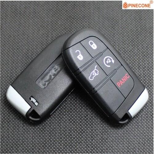PINECONE for JEEP GRAND CHEROKEE DODGE CHALLENGER CHARGER DART DURANGO JOURNEY CHRYSLER 300 5 Buttons Car Key Fob Shell Case