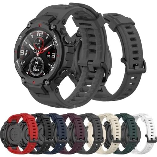 Soft Silicone Band For Huami Amazfit T-Rex Smart Watch Bracelet Replacement Strap Watch Sport Wrist Strap With Screwdriver