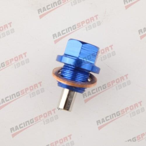 BLUE M14 X 1.5" ENGINE MAGNETIC OIL PAN DRAIN PLUG BOLT KIT WITH CRUSH WASHER