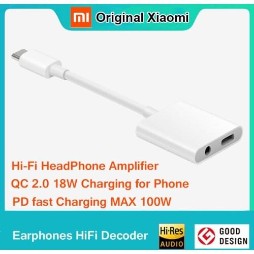 Xiaomi Earphones HiFi Decoder Decoding Earphone Amplifier (Quick Charge Version) DAC Chip / HiFi Sound Quality / PD Fast Charge